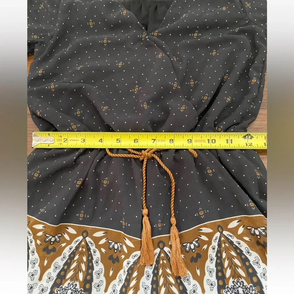EUC Japan Jumper Romper Shorts Women’s Size S Ajrakh style Paisley Print Boho - Picture 12 of 16